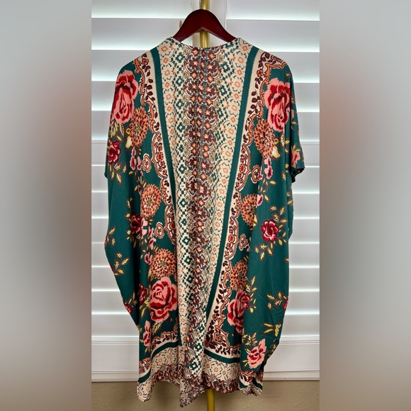 Gorgeous Fall Green Kimono Sz.S, By Angie - Picture 4 of 8